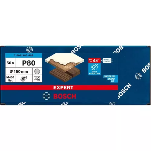 Brusná mřížka EXPERT M480 pro vibrační brusky 150 mm, G 80 50 ks BOSCH 2608900698