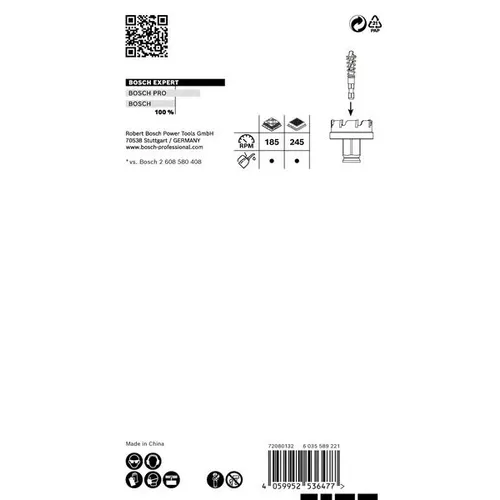 Děrovka EXPERT Sheet Metal 68 × 5 mm BOSCH 2608900501