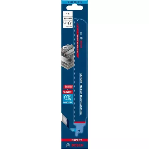 Pilový list do pily ocasky EXPERT Medium-Thick Tough Metal S 1155 HHM, 1 ks BOSCH 2608900374