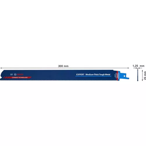 List do pily ocasky S 1255 HHM EXPERT Medium-Thick Tough Metal, 1 ks BOSCH 2608900377