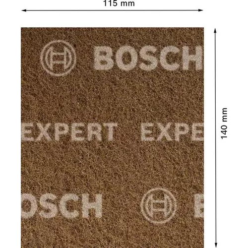 Podložka EXPERT N880 z rouna pro ruční broušení 115 × 140 mm, hrubá A, 2 ks BOSCH 2608901218