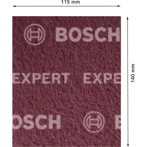 Podložka z rouna pro ruční broušení EXPERT N880, 115 × 140 mm, velmi jemná A, 2 ks BOSCH 2608901220