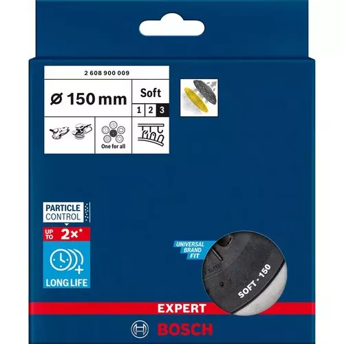 Podložné brusné talíře EXPERT multiděrované pro Bosch 150 mm, měkké 2608900009