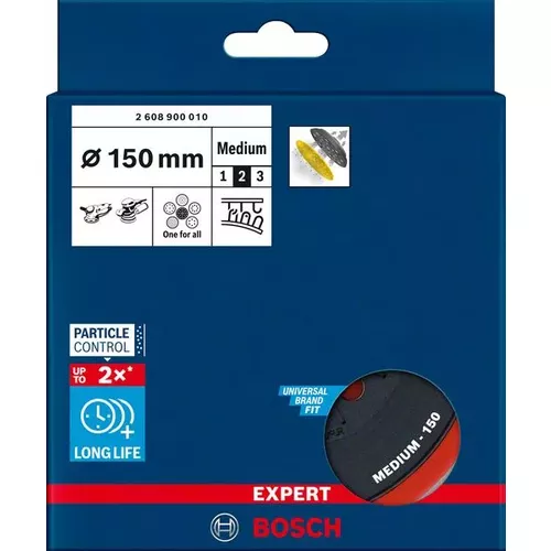 Podložné brusné talíře EXPERT multiděrované pro Bosch 150 mm, střední 2608900010