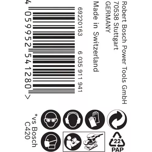 Role brusné mřížky EXPERT M480 115 mm, 5 m, G 220 BOSCH 2608900790