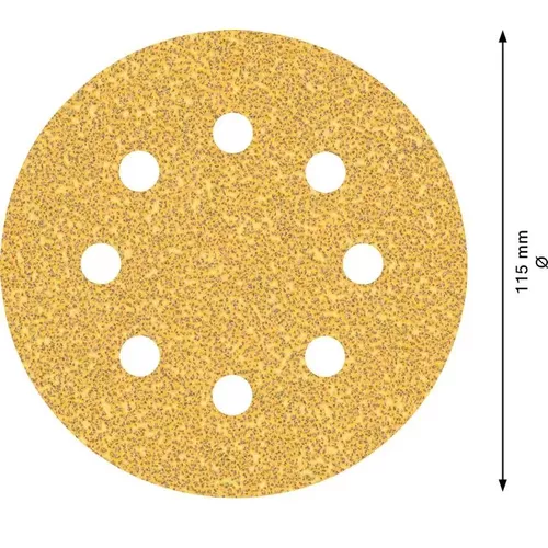Brusný papír EXPERT C470 s 8 otvory pro vibrační brusky 115 mm, G 40, 5 ks BOSCH 2608900794