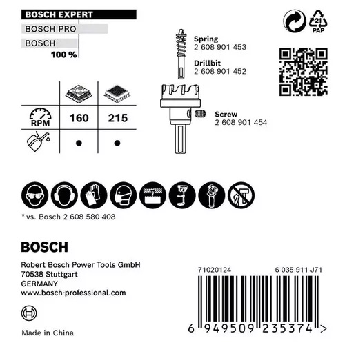 Děrovka EXPERT Sheet Metal 75 mm BOSCH 2608901444