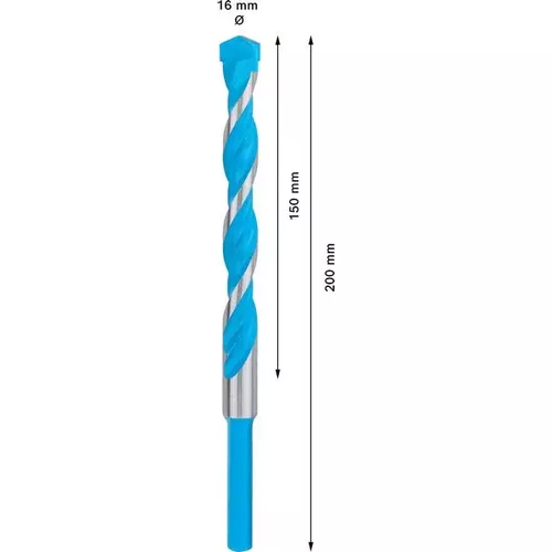 Víceúčelový vrták EXPERT CYL-9 MultiConstruction, 16 × 150 × 200 mm BOSCH 2608901489