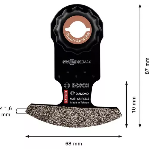 Pilový list pro víceúčelové nástroje EXPERT Corner Blade MATI 68 RSD4 68 × 10 mm BOSCH 2608900038