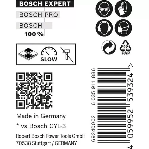 Spirálový vrták EXPERT CYL-9 MultiConstruction 5,5 × 50 × 85 mm, 10 ks BOSCH 2608900639