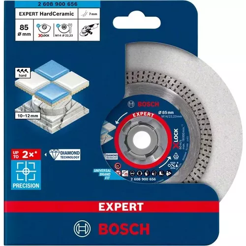 Diamantový dělicí kotouč EXPERT HardCeramic X-LOCK 85 × 22,23 × 1,6 × 7 mm BOSCH 2608900656