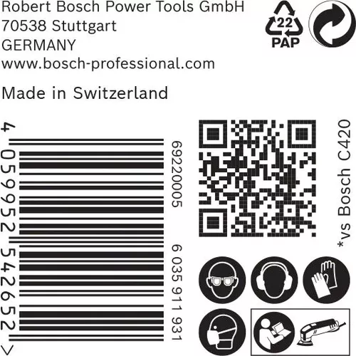 Brusný papír pro delta brusky EXPERT C470 93 mm, G 60, 50 ks BOSCH 2608900927