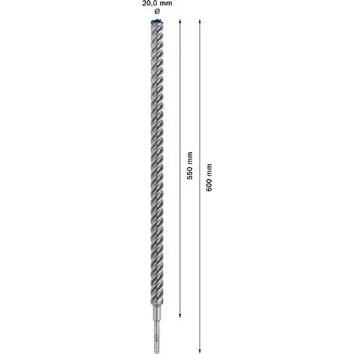 Vrták do kladiv EXPERT SDS plus-7X, 25 × 550 × 600 mm BOSCH 2608900152