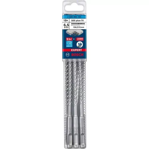 Vrtáky do kladiv EXPERT SDS plus-7X, 6,5 × 150 × 215 mm, 10 ks BOSCH 2608900164