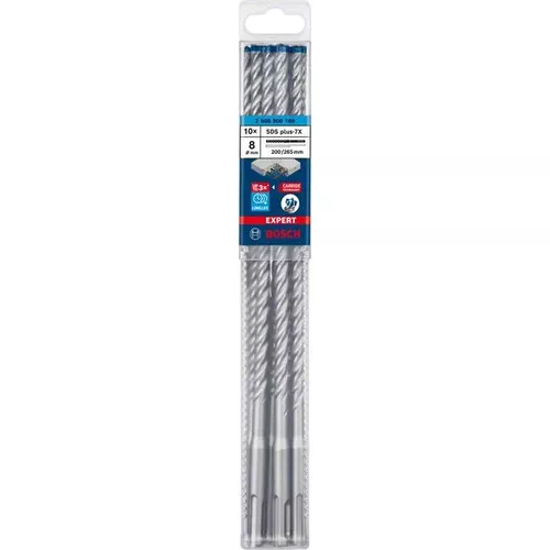 Vrták do kladiv EXPERT SDS plus-7X, 8 × 200 × 265 mm, 10 ks BOSCH 2608900169