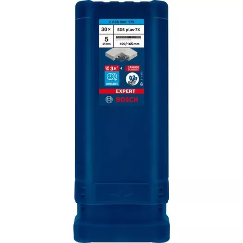 Vrták do kladiv EXPERT SDS plus-7X, 5 × 100 × 165 mm, 30 ks BOSCH 2608900179