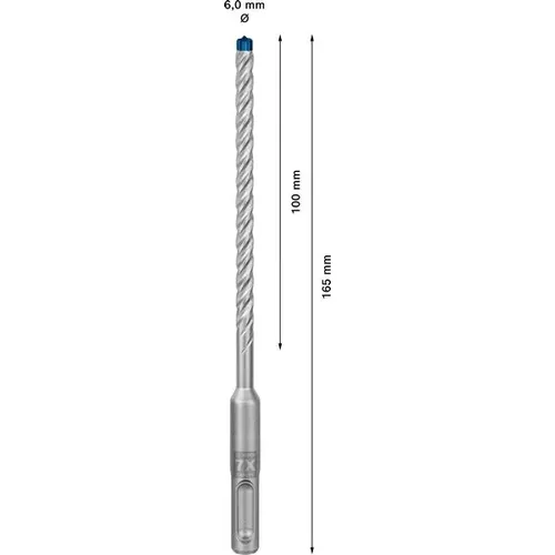 Vrták do kladiv EXPERT SDS plus-7X, 6 × 100 × 165 mm, 30 ks BOSCH 2608900181