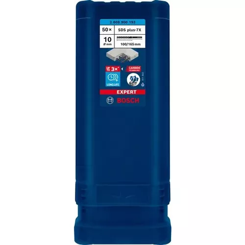 Vrták do kladiv EXPERT SDS plus-7X, 10 × 100 × 165 mm, 50 ks BOSCH 2608900193