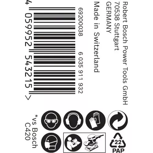 Role brusného papíru EXPERT C470 pro ruční broušení 115 mm × 50 m, P240 BOSCH 2608900983