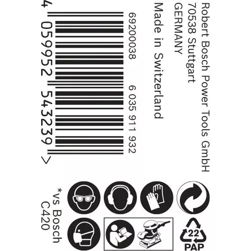 Role brusného papíru EXPERT C470 pro ruční broušení 115 mm × 50 m, P400 BOSCH 2608900985