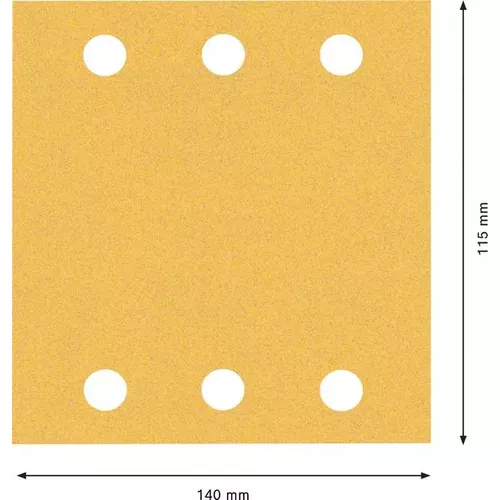 Sada brusných papírů EXPERT C470 pro vibrační brusky 115 × 140 mm, G 2 × 40, 2 × 60, 2 × 80, 2 × 120, 2 × 180, 10 ks BOSCH 2608901113