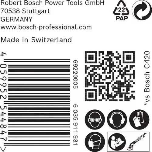 Brusný papír EXPERT C470 s 19 otvory pro brusky na sádrokarton 225 mm, G 40, 25 ks BOSCH 2608901146