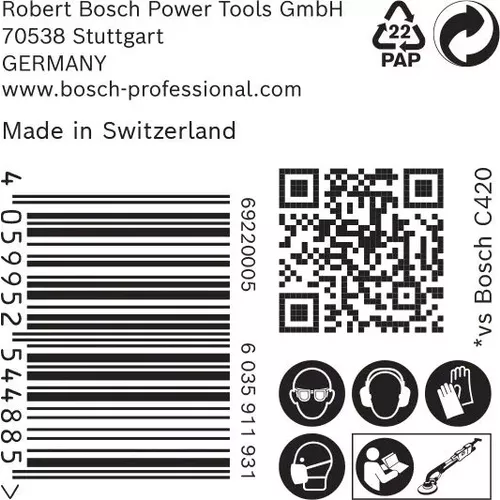 Brusný papír EXPERT C470 s 19 otvory pro brusky na sádrokarton 225 mm, G 120, 25 ks BOSCH 2608901150