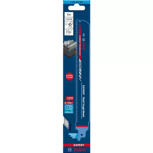 Pilový list do pily ocasky EXPERT Thick Tough Metal S 1155 CHC, 1 ks BOSCH 2608900368