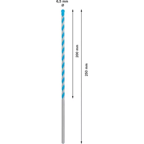 Víceúčelový vrták EXPERT CYL-9 MultiConstruction, 6,5 × 200 × 250 mm BOSCH 2608901482