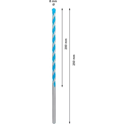 Víceúčelový vrták EXPERT CYL-9 MultiConstruction, 8 × 200 × 250 mm BOSCH 2608901484