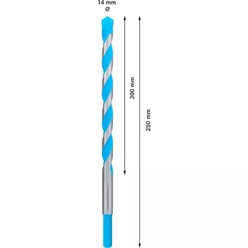 Víceúčelový vrták EXPERT CYL-9 MultiConstruction, 14 × 200 × 250 mm BOSCH 2608901488