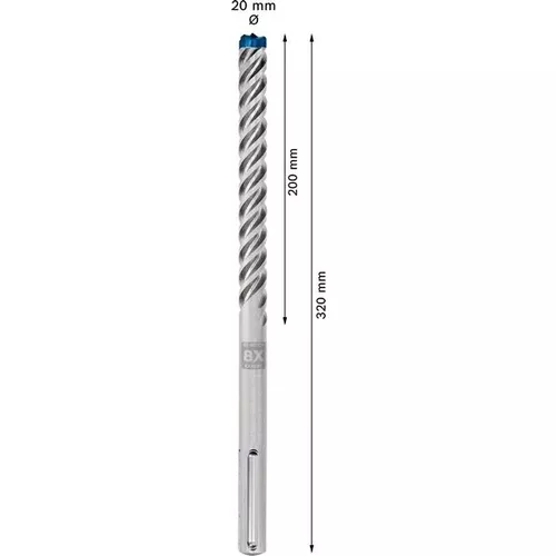 Vrták do kladiv EXPERT SDS max-8X, 20 × 200 × 320 mm BOSCH 2608900228