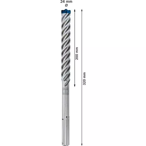 Vrták do kladiv EXPERT SDS max-8X, 24 × 200 × 320 mm BOSCH 2608900238