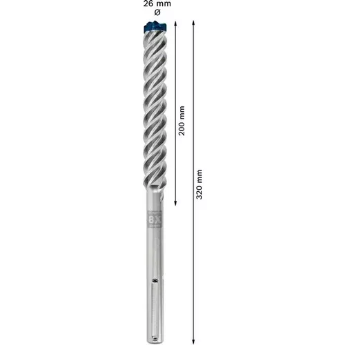 Vrták do kladiv EXPERT SDS max-8X, 26 × 200 × 320 mm BOSCH 2608900245