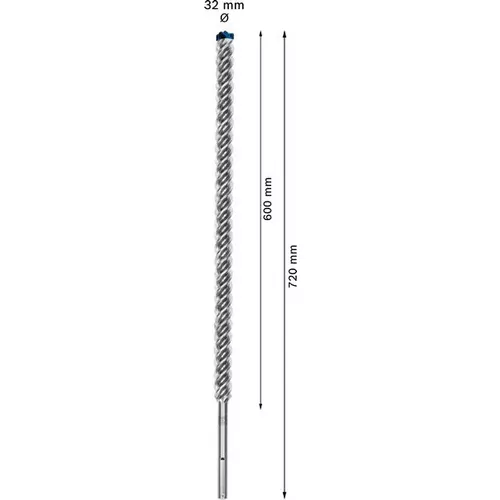Vrták do kladiv EXPERT SDS max-8X, 32 × 600 × 720 mm BOSCH 2608900256