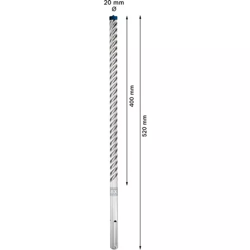 Vrták do kladiv EXPERT SDS max-8X 20 × 400 × 520 mm, 5 ks BOSCH 2608900266