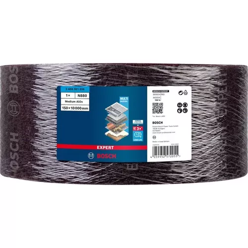 Role rouna EXPERT N880 pro ruční broušení 150 mm × 10 m, Medium A BOSCH 2608901236