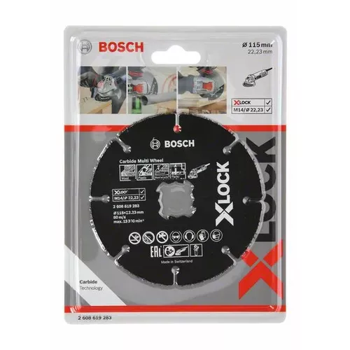 Víceúčelový Carbide Multi Wheel systému X-LOCK, 115 mm  BOSCH 2608619283