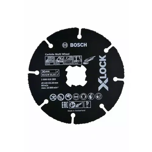 Víceúčelový Carbide Multi Wheel systému X-LOCK, 115 mm  BOSCH 2608619283