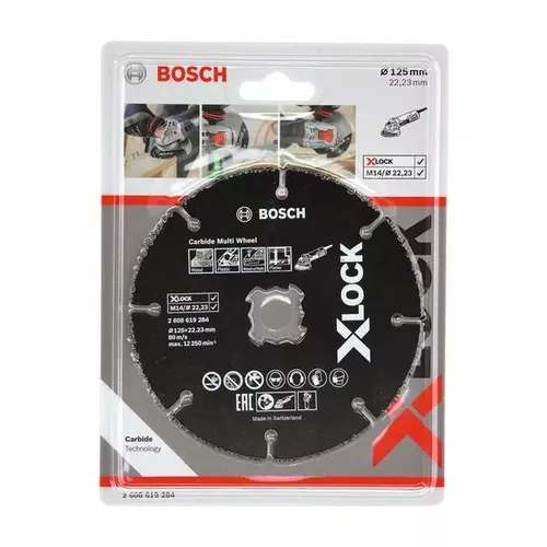 Víceúčelový Carbide Multi Wheel systému X-LOCK, 125 mm  BOSCH 2608619284