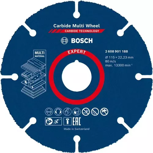 Řezné kotouče EXPERT Carbide Multi Wheel 115 mm, 22,23 mm BOSCH 2608901188