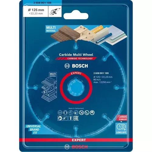 Řezné kotouče EXPERT Carbide Multi Wheel 125 mm, 22,23 mm BOSCH 2608901189