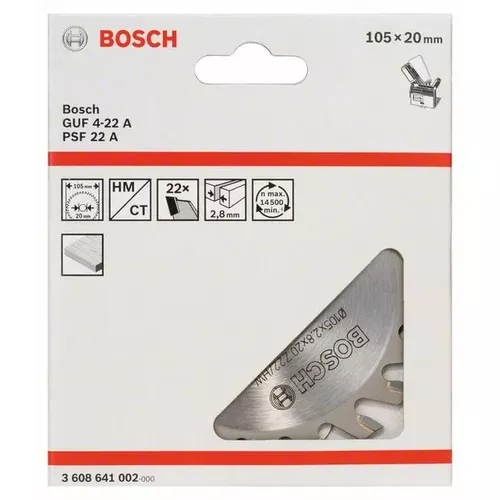 Kotoučová fréza, 22, 20 mm, 2,8 mm  BOSCH 3608641002