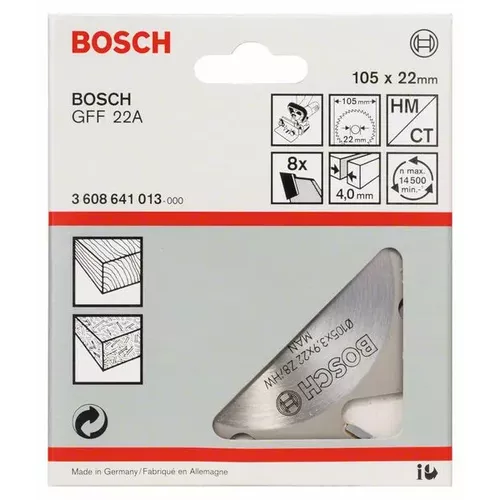 Kotoučová fréza, 8, 22 mm, 4 mm  BOSCH 3608641013