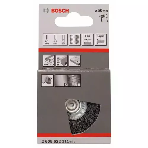 Kotoučový drátěný kartáč, zvlněný drát, 50×0,2 mm, ocel  BOSCH 2608622111