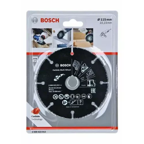 Řezný kotouč Carbide Multi Wheel, 115 mm  BOSCH 2608623012