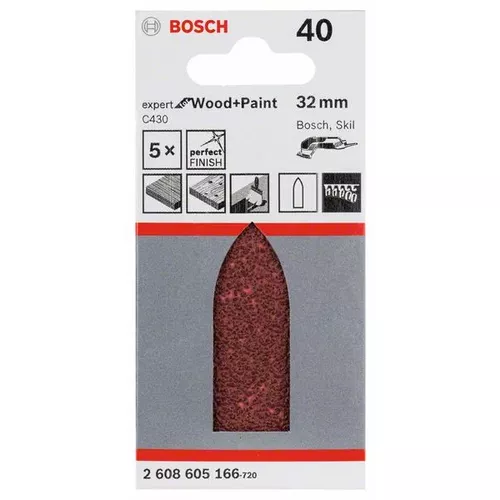 Brusný papír C430, balení 5 ks BOSCH 2608605166