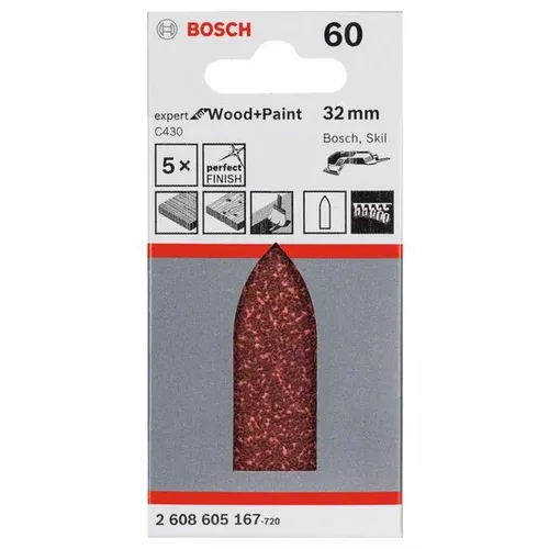 Brusný papír C430, balení 5 ks BOSCH 2608605167