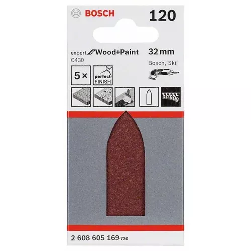 Brusný papír C430, balení 5 ks BOSCH 2608605169