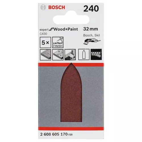 Brusný papír C430, balení 5 ks BOSCH 2608605170